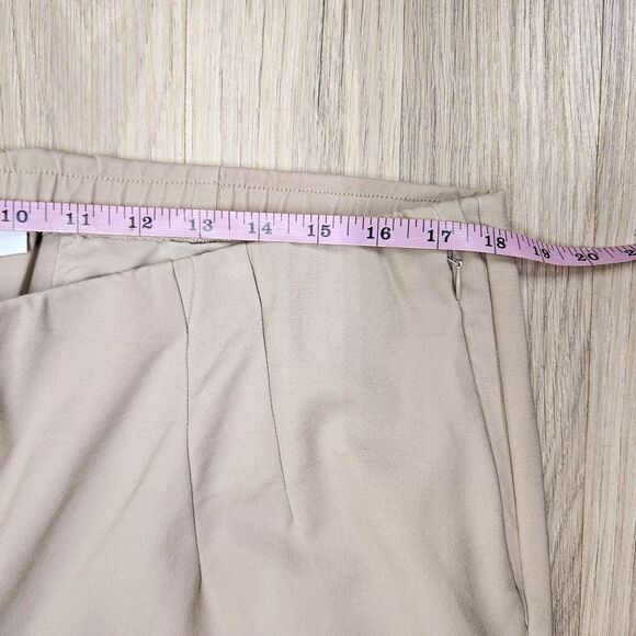 J. Jill Womens Tank Khaki Cropped Chino Pants Zipper Pockets Pull On Size 18... - Picture 6 of 10